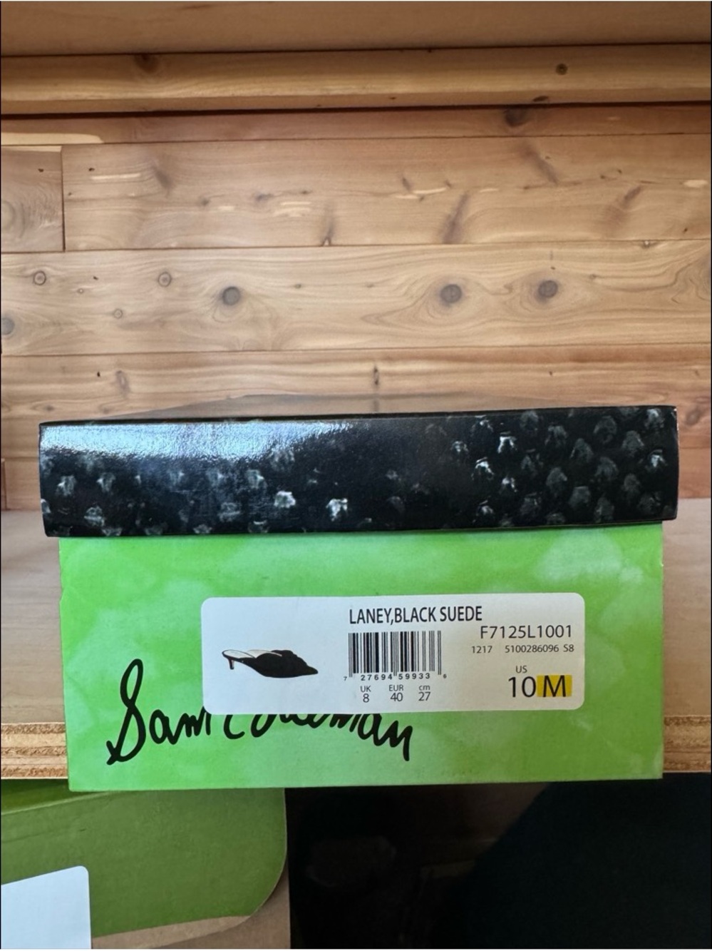 Sam Edelman black suede kitten heel